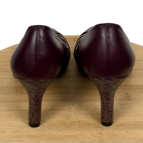 LifeStride Mickie Burgundy Glitter Cap Toe Pumps – Size 11 - Picture 6 of 14